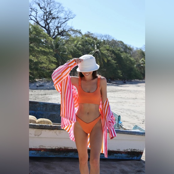 Revolve Beach Riot Alex Top / Cover Up- Sunset Stripes Sz s/m - Picture 8 of 16